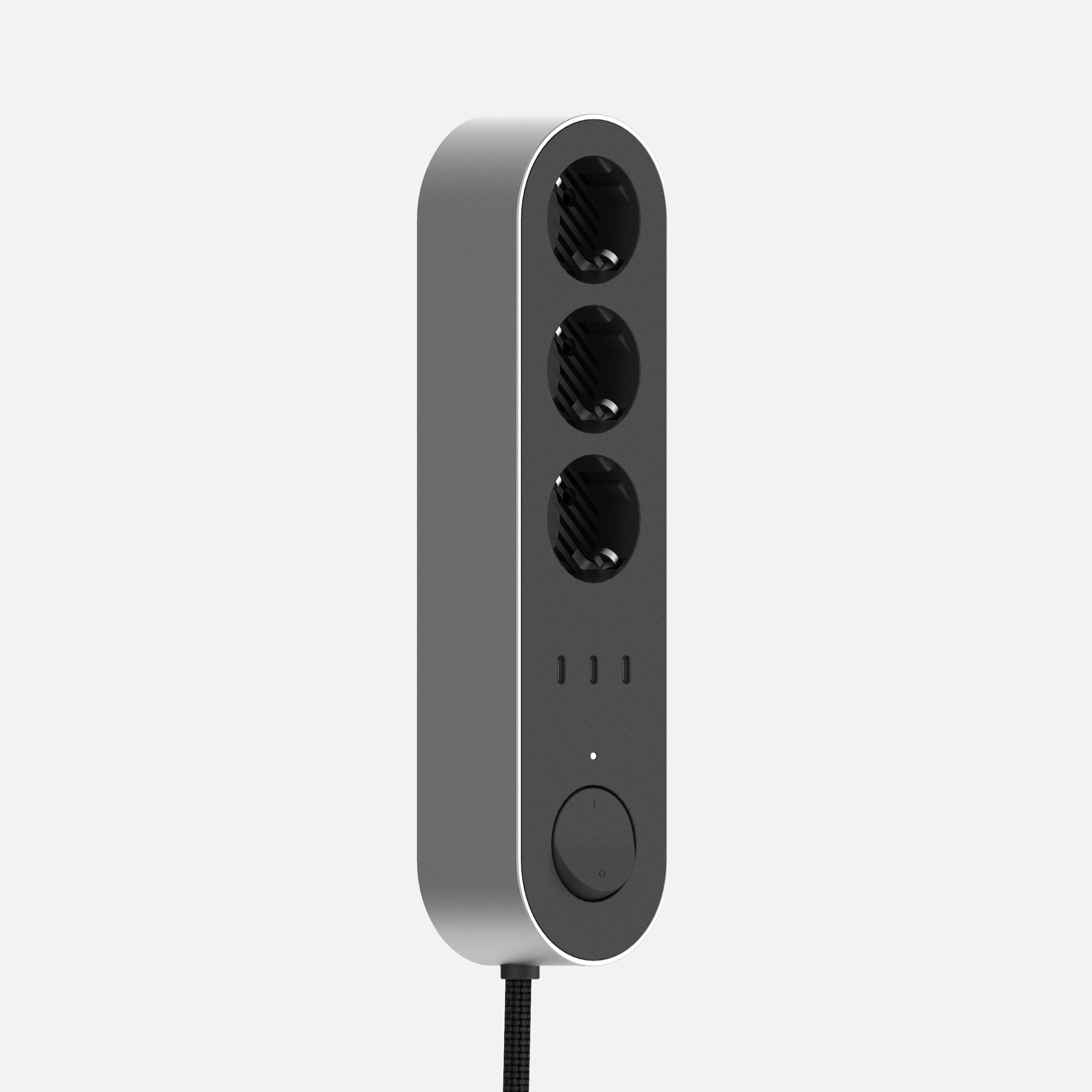 Edgar Power Strip - Satin Aluminium