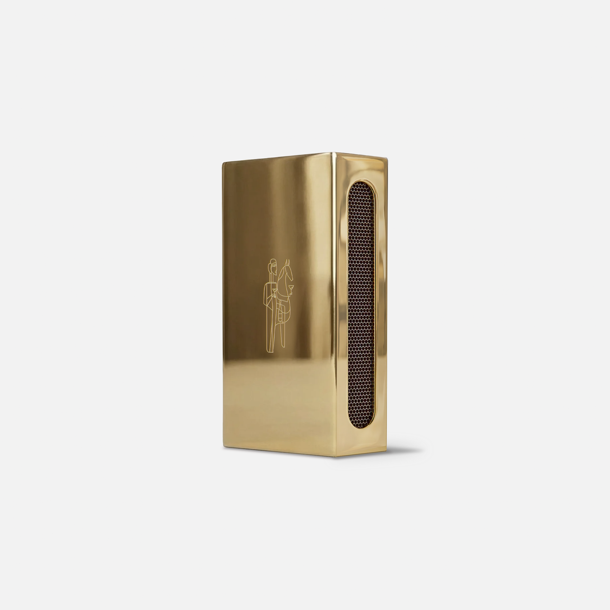 Woman with Horse - Matchbox  - Polished Brass